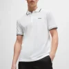HUGO BOSS Artigos Essenciais>Paddy Polo Em Piqué De Algodão Com Logótipo Contrastante