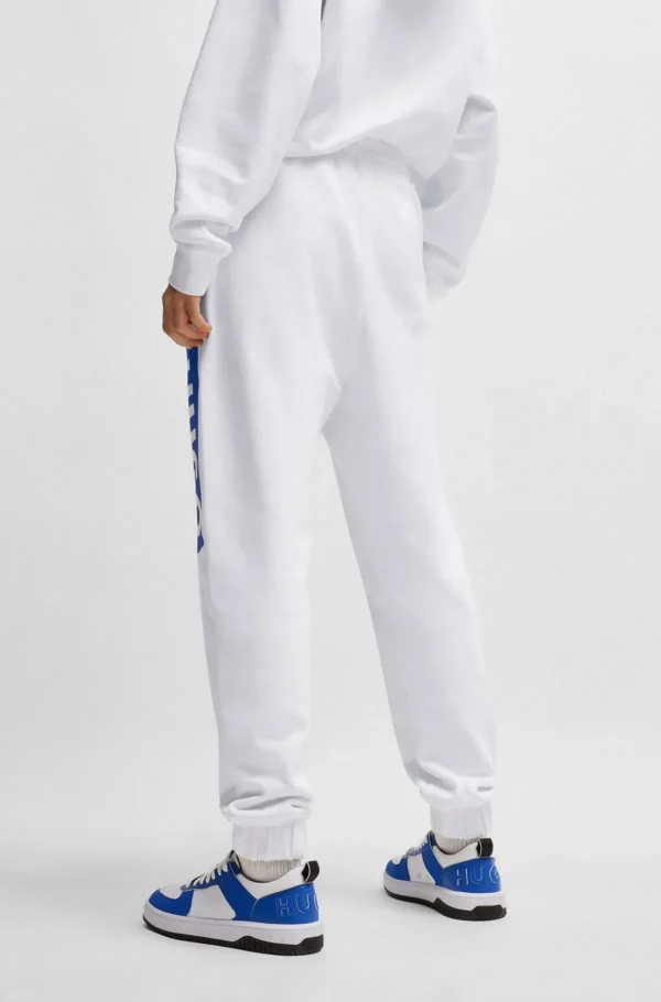 HUGO BOSS Sweats E Hoodies>Partes De Baixo De Fato De Treino Em Felpo De Algodão Com Estampado De Logótipo