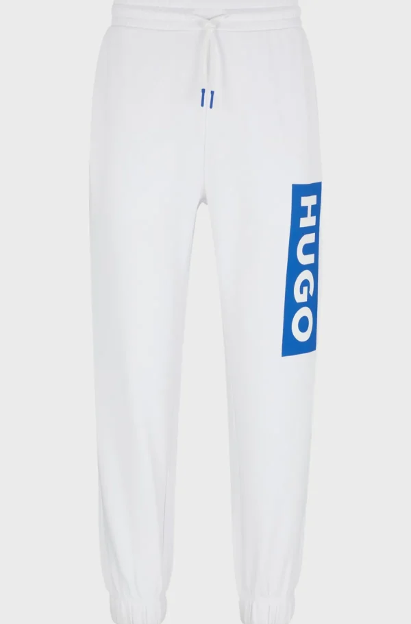 HUGO BOSS Sweats E Hoodies>Partes De Baixo De Fato De Treino Em Felpo De Algodão Com Estampado De Logótipo