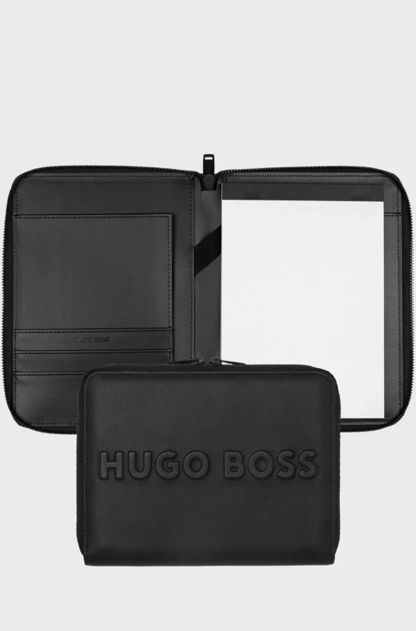 HUGO BOSS Mais Acessórios>Pasta De Conferência A5 Em Pele Sintética Com Logótipo 3D