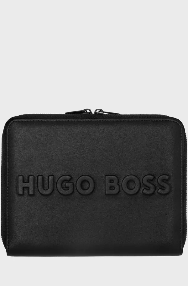 HUGO BOSS Mais Acessórios>Pasta De Conferência A5 Em Pele Sintética Com Logótipo 3D