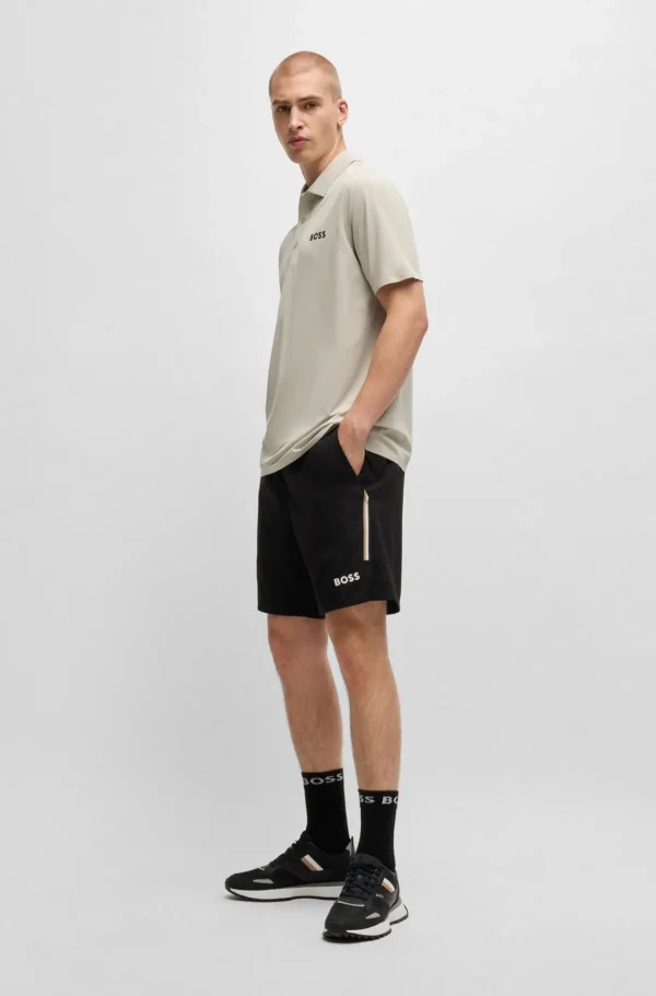 HUGO BOSS Polos>Polo BOSS X Matteo Berrettini De Ajuste Slim Com Proteção UV