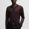 HUGO BOSS Polos>Polo De Ajuste Regular Em Algodão E Caxemira