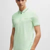 HUGO BOSS Golfe | Ténis E Padel>Polo De Ajuste Slim Com Fecho De Correr E Detalhes De Malha