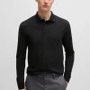 HUGO BOSS Polos | Artigos Essenciais>Polo De Ajuste Slim De Algodão Elástico Com Emblema De Logótipo