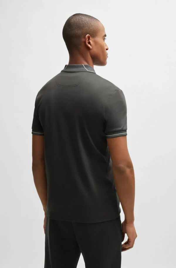 HUGO BOSS Golfe>Polo De Ajuste Slim Em Algodão Interlock Com Logótipo Em Malha