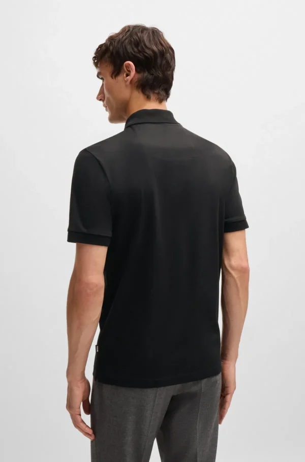 HUGO BOSS Polos>Polo De Algodão Mercerizado Com Monograma Double B