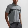 HUGO BOSS Golfe>Polo De Algodão Piqué Com Bloco De Cores E Logótipo