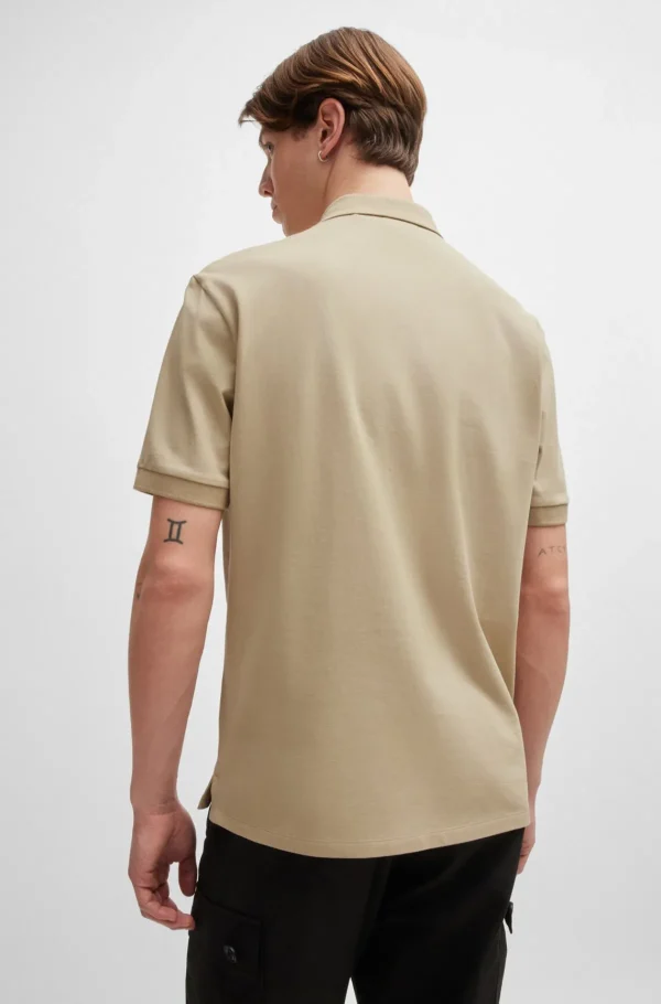 HUGO BOSS Polos>Polo De Algodão Piqué Com Etiqueta Com Logótipo Jelly
