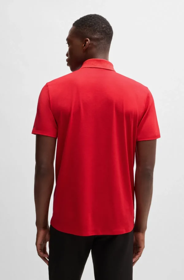 HUGO BOSS Ginásio E Corrida>Polo De Malha Elástica De Secagem Rápida Com Detalhe De Logótipo