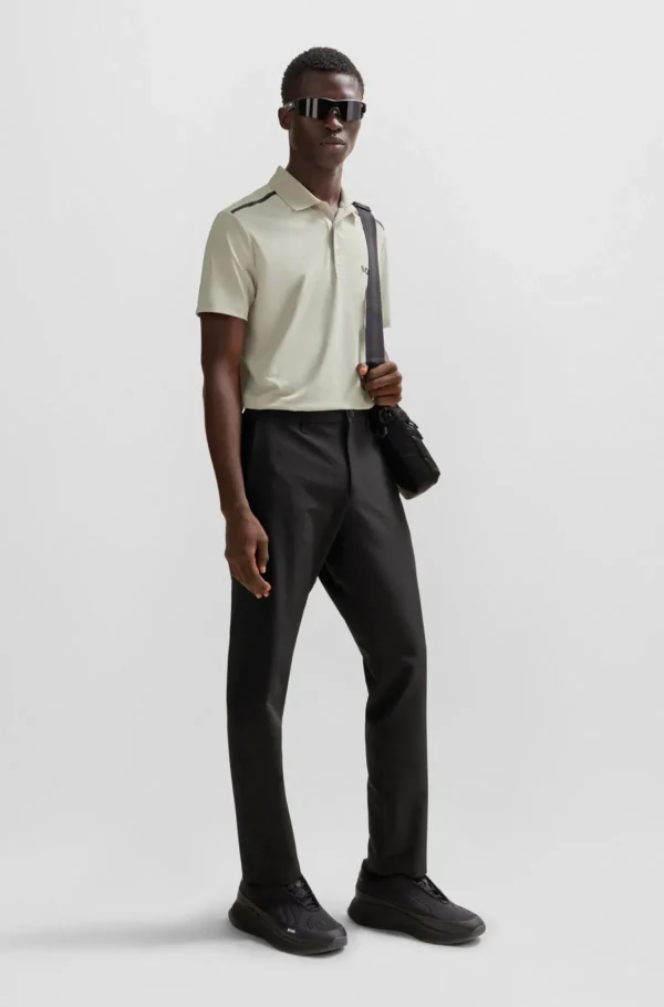 HUGO BOSS Ténis E Padel>Polo Elástico De Alto Desempenho Com Logótipo Contrastante