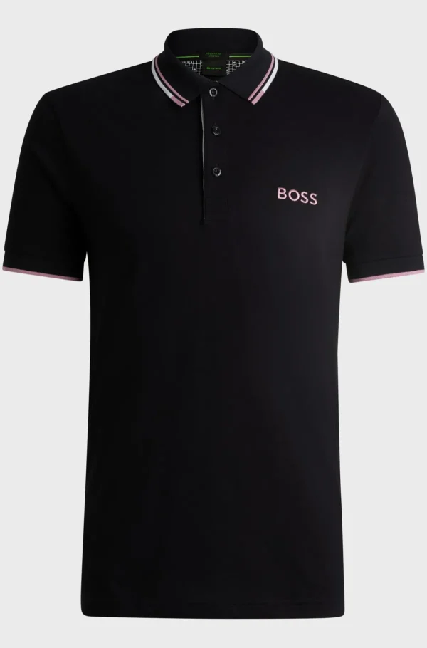 HUGO BOSS Golfe>Polo Em Mistura De Algodão Com Logótipos Contrastantes