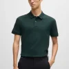 HUGO BOSS Artigos Essenciais>Polo Pallas De Ajuste Regular Em Algodão Com Logótipo Bordado