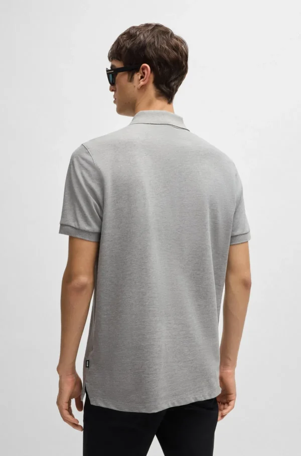 HUGO BOSS Polos>Polo Pallas De Ajuste Regular Em Algodão Com Logótipo Bordado