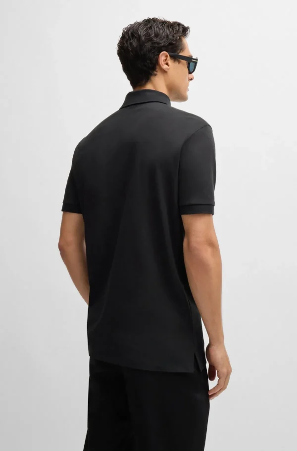 HUGO BOSS Polos>Polo Pallas De Ajuste Regular Em Algodão Com Logótipo Bordado