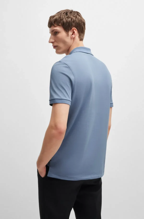 HUGO BOSS Polos>Polo Pallas De Algodão Orgânico Com Logótipo Bordado