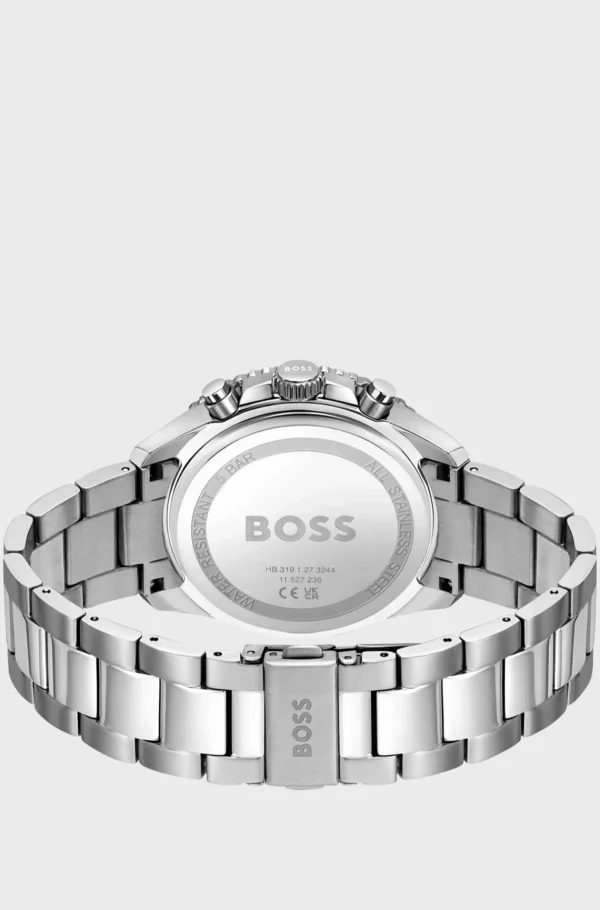 HUGO BOSS Relógios>Relógio Cronógrafo Com Bracelete Metálica E Mostrador Laranja