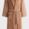MULHER HUGO BOSS Pijamas E Loungewear>Roupão Em Algodão Com Motivos Florais Bordados