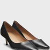 MULHER HUGO BOSS Saltos Altos>Saltos Altos Em Pele Napa Com Monograma Double B