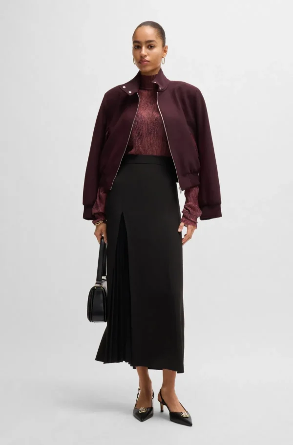 MULHER HUGO BOSS Saltos Altos>Saltos Altos Slingback Em Pele Napa Com Monograma Double B