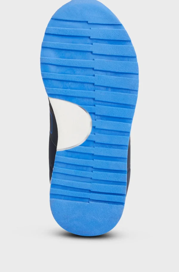 Crianças HUGO BOSS Sapatos>Sapatilhas Com Atacadores Para Criança Com Detalhes De Logótipo