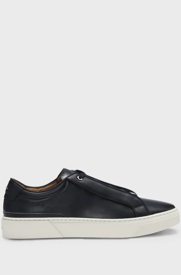 HUGO BOSS Sapatilhas>Sapatilhas De Cano Baixo Gary Em Pele Polida