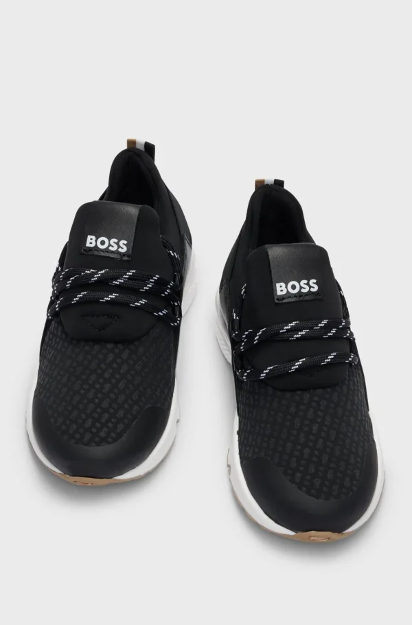 Crianças HUGO BOSS Júniores (Idades 4-14)>Sapatilhas Híbridas Para Criança Com Monogramas E Logótipos