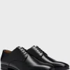 HUGO BOSS Artigos Essenciais>Sapatos Derby Em Pele Com Sola Em Borracha