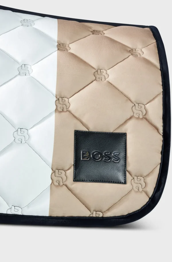MULHER HUGO BOSS Roupa De Equitação>Sela Acolchoada Para Saltos Com Riscas De Assinatura Equestre Com Monogramas Double B