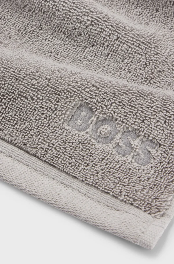 MULHER HUGO BOSS Mais Acessórios>Toalha De Rosto Bordada Com Logótipo Em Algodão Egeu