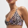 MULHER HUGO BOSS Roupa De Praia>Top De Biquíni Com Estampado De Leopardo E Logótipo