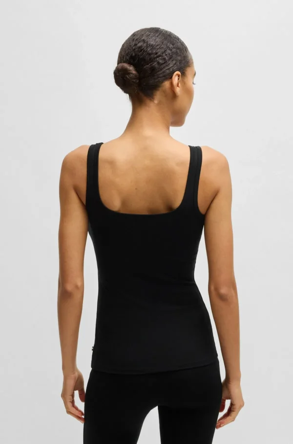 MULHER HUGO BOSS Pijamas E Loungewear>Top De Pijama Com Regulação Da Temperatura Em Jersey Elástico