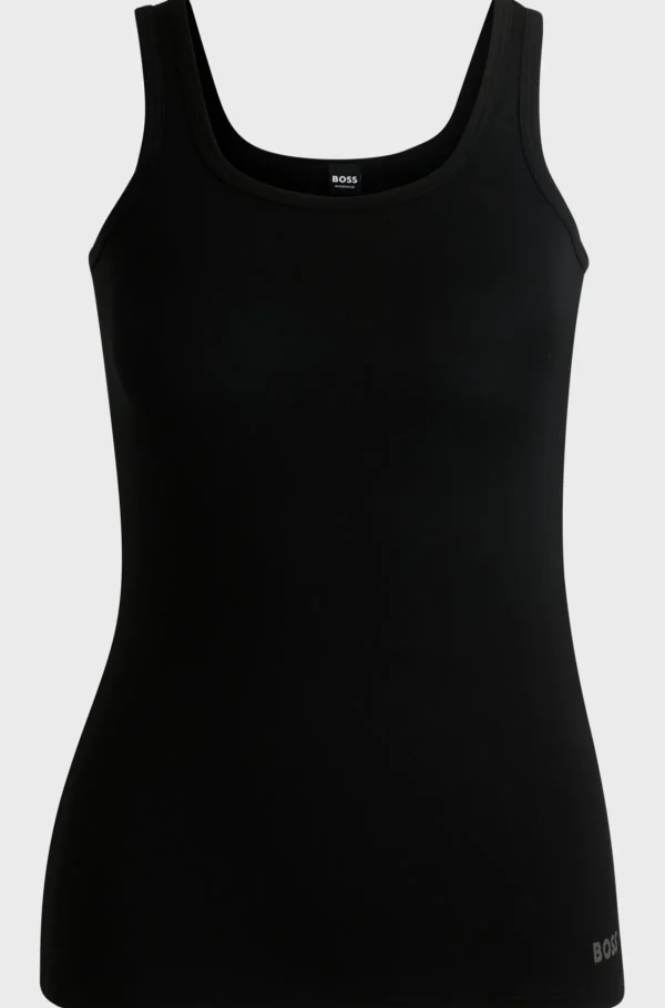 MULHER HUGO BOSS Pijamas E Loungewear>Top De Pijama Com Regulação Da Temperatura Em Jersey Elástico
