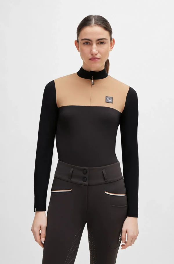 MULHER HUGO BOSS Roupa De Equitação>Top Desportivo Equestre Em Tecido De Secagem Rápida