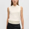 MULHER HUGO BOSS T-Shirts E Tops>Top Sem Mangas Com Gola Redonda