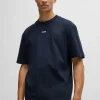 HUGO BOSS T-Shirts>T-shirt De Ajuste Descontraído Em Algodão Com Estampado Do Logótipo