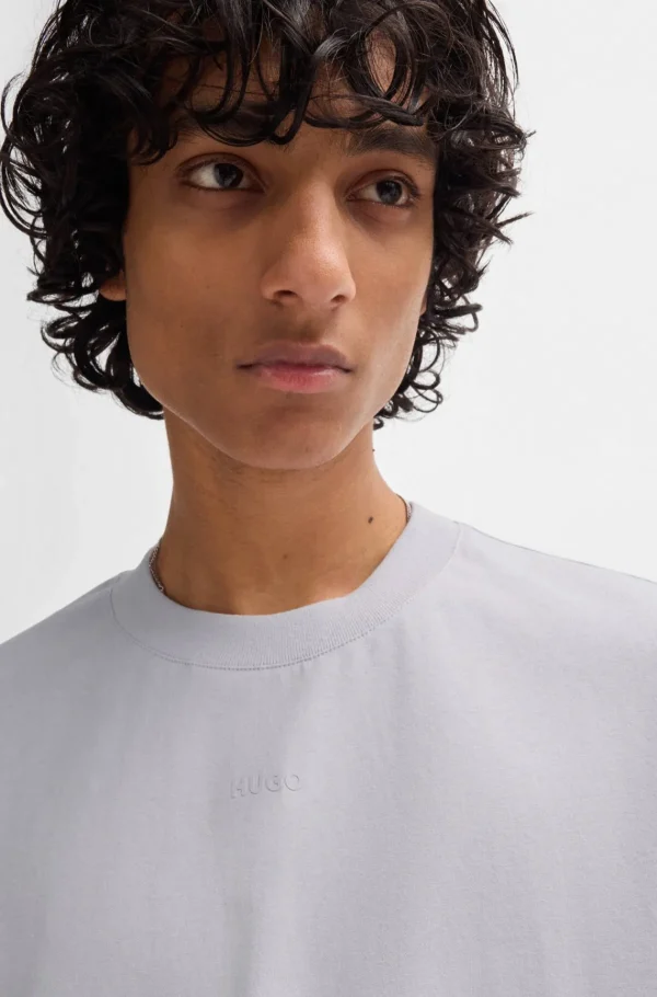 HUGO BOSS T-Shirts>T-shirt De Ajuste Descontraído Em Algodão Com Estampado Do Logótipo