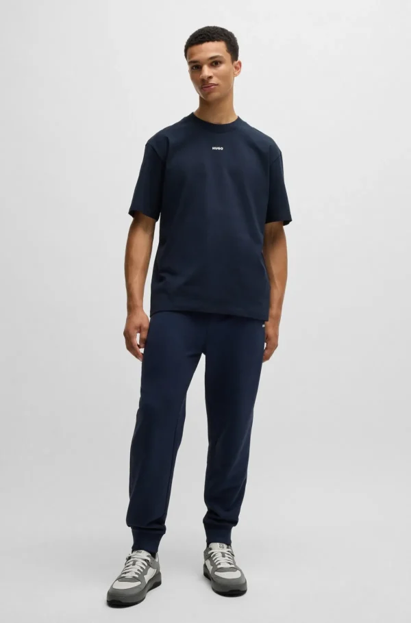 HUGO BOSS T-Shirts>T-shirt De Ajuste Descontraído Em Algodão Com Estampado Do Logótipo