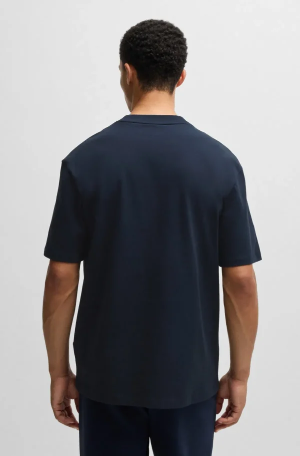 HUGO BOSS T-Shirts>T-shirt De Ajuste Descontraído Em Algodão Com Estampado Do Logótipo