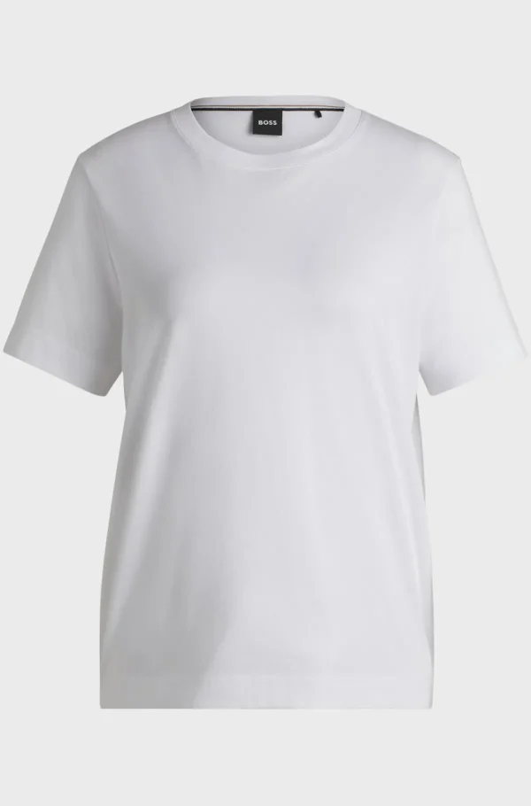 MULHER HUGO BOSS Artigos Essenciais>T-shirt De Ajuste Descontraído Em Jersey De Algodão