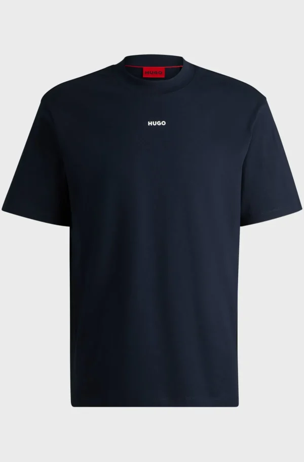 HUGO BOSS T-Shirts>T-shirt De Ajuste Descontraído Em Algodão Com Estampado Do Logótipo