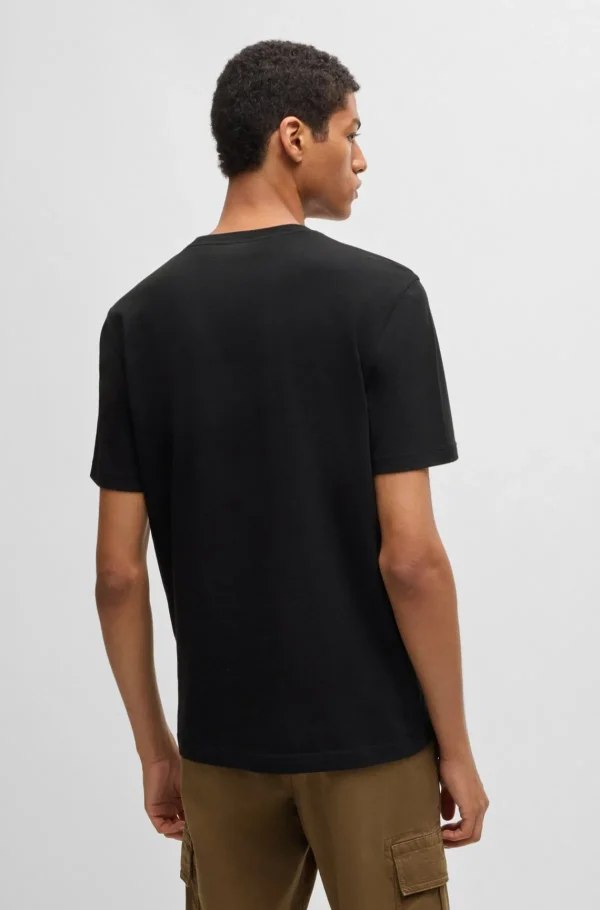 HUGO BOSS T-Shirts>T-shirt De Ajuste Regular Em Jersey De Algodão Com Arte Sazonal