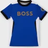 Crianças HUGO BOSS Júniores (Idades 4-14)>T-shirt De Ajuste Slim Para Criança Com Bloco De Cores E Marca