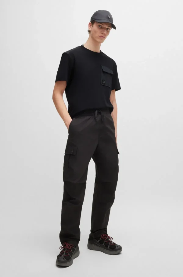 HUGO BOSS T-Shirts>T-shirt De Algodão Interlock Com Rebordos Com Estampado Animal