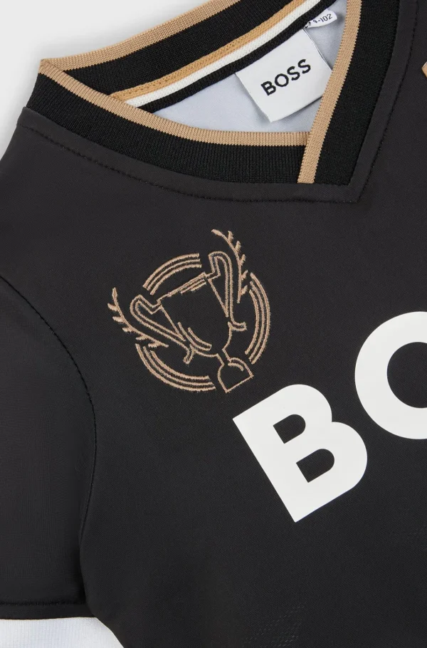 Crianças HUGO BOSS Júniores (Idades 4-14)>T-shirt De Gola Em V Para Criança Com Arte Degradé