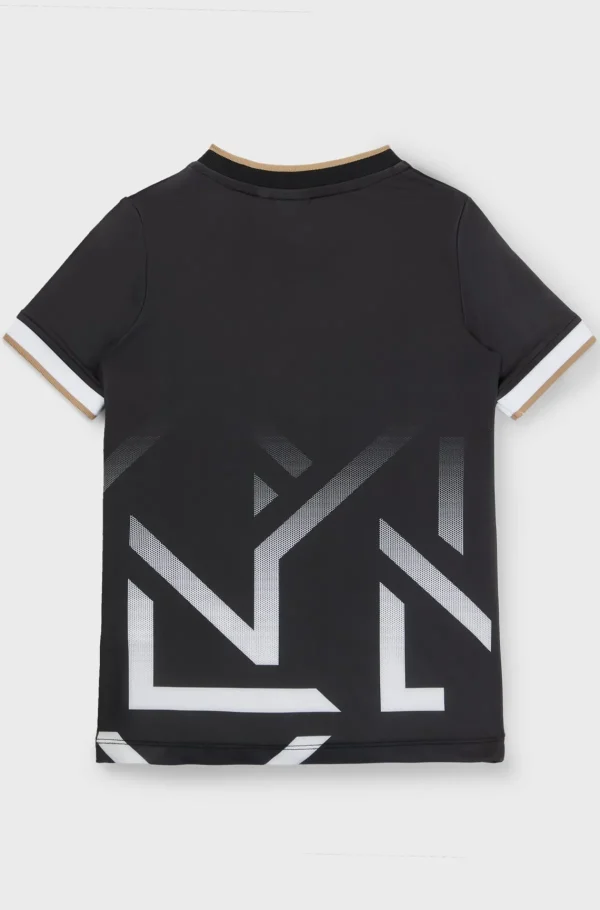 Crianças HUGO BOSS Júniores (Idades 4-14)>T-shirt De Gola Em V Para Criança Com Arte Degradé