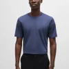 HUGO BOSS T-Shirts>T-shirt De Jersey De Algodão Com Logótipo Em Borracha
