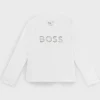 Crianças HUGO BOSS Partes De Cima Para Rapariga>T-shirt De Manga Comprida Com Detalhes De Risca Característicos Para Criança