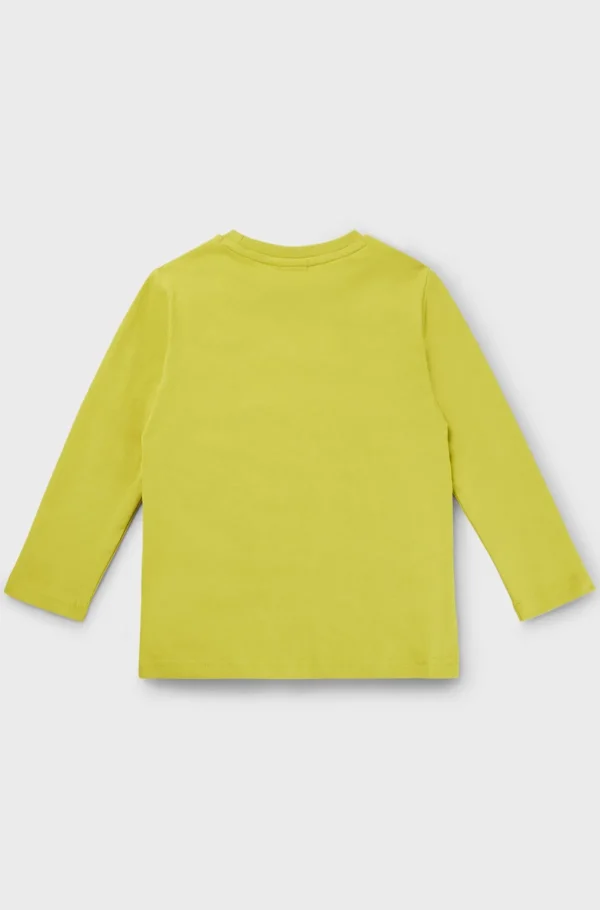 Crianças HUGO BOSS Júniores (Idades 4-14)>T-shirt De Manga Comprida Para Criança Em Algodão Com Estampado De Logótipo