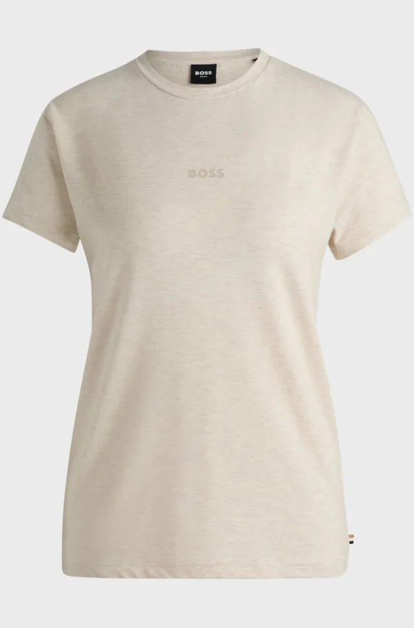 MULHER HUGO BOSS Pijamas E Loungewear>T-shirt De Pijama Em Modal Elástico Com Logótipo Estampado